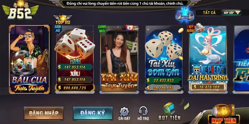 Ứng dụng cung cấp đa dạng trong từng chủ đề game